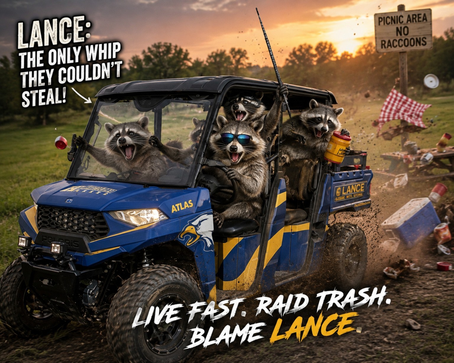 Atlas XL blue utility vehicle